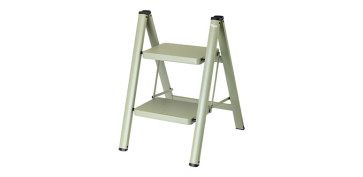 Vajillas - TABURETE ESCALERA ACERO 2 PELDAÑOS VERDE