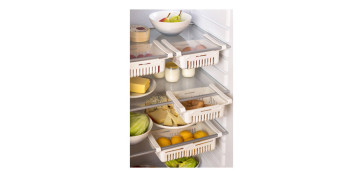 ORGANIZADOR NEVERA EXTRAIBLE PACK 2 UDS BLANCA