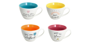Vajillas - TAZA DESAYUNO COLOR BLOCK 45CL SURTIDO