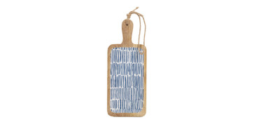 TABLA DE SERVIR CON MANGO DECO AZUL