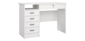 Mobiliario interior - MESA ESTUDIO CON CAJONES 109X48X75,6 CM CANIGO BLANCA