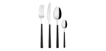 Todo para la mesa - CUBERTERIA 16 PIEZAS CHARLIE NEGRO 2,5 MM