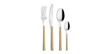 Todo para la mesa - CUBERTERIA 16 PIEZAS CHARLIE AMARILLO 2,5 MM