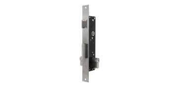 Material de carpintería - CERRADURA EMBUTIR METALICA ENTRADA 20 INOX LEVA CORTA SIN BOMBILLO