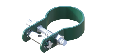 Cercado y ocultacion jardin - ABRAZADERA TENSOR PLASTIFICADA VERDE MONTADA Ø48MM 25UDS