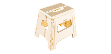 Escaleras - TABURETE PLEGABLE BEIGE 29X22X32CM