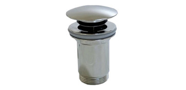 VALVULA CLICK-CLACK LARGA ROSCADA LATON CROMADO GRANDE