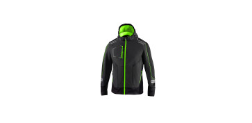 Vestuario laboral - CHAQUETA SOFTSHELL TÉCNICA 330 GR GRIS/VERDE FLUOR YORK TALLA S