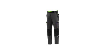 Vestuario laboral - PANTALON TÉCNICO 240 GR GRIS/VERDE FLUOR OREGON TALLA S
