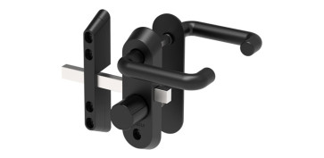 Material de carpintería - MANILLA CON CILINDRO SEGURIDAD 72MM PARA TRATEROS Y PUERTAS METÁLICAS