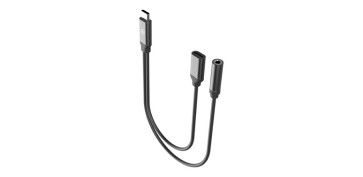 Telefonia - CABLE SPLITTER CARGA Y TRANFIERE TIPO C NEGRO
