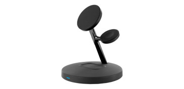 Telefonia - CARGADOR 3 EN 1 CON SOPORTE NEGRO