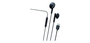 Telefonia - AURICULARES ESTEREO TIPO C CON MICROFONO NEGRO