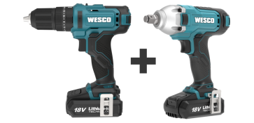 Taladros - ATORNILLADOR IMPACTO+TALADRO SIN CABLE 180NM + 30NM