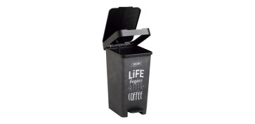 CUBO CON PEDAL SMART 25L RECICLAJE DECO PIZARRA-26X36X47CM