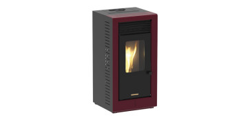 Calefacción por biomasa - ESTUFA PELLET NEPRA 8 KW ROJA