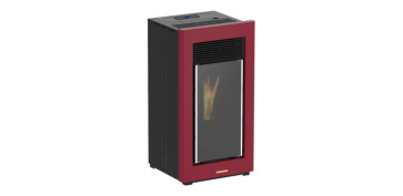 Calefacción por biomasa - ESTUFA PELLET KALDESIA 11 KW ROJA