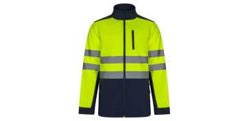 FOLLETO PROFESIONAL OTOÑO 2025 - CAZADORA SOFTSHELL ALTA VISIBILIDAD NAVY / AMARILLO TALLA XL
