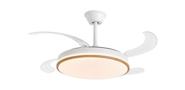 VENTILADOR COSMOS ASPAS RETRACTILES 28W Ø107 CM MADERA HAYA