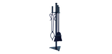 Calefacción por biomasa - JUEGO CHIMENEA TRIANGULAR 3 PIEZAS NEGRO
