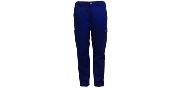 Vestuario laboral - PANTALON MULTIBOLSILLOS 210 GR ELASTICO ROAD AZUL MARINO TALLA S