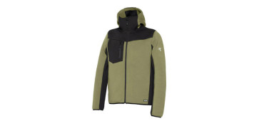 Vestuario laboral - SUDADERA CON CREMALLERA 330 GR FYNOR VERDE / NEGRO TALLA XXL