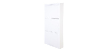 ZAPATERO METALICO DUNNE 3 MODULOS 103CM BLANCO