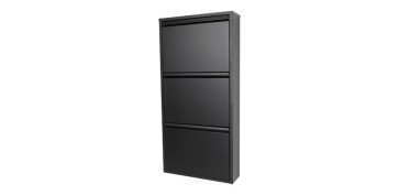 ZAPATERO METALICO DUNNE 3 MODULOS 103CM NEGRO