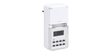 PROGRAMADOR DIGITAL SEMANAL EXTERIOR IP44 ON OFF 10 PROGRAMAS-24H 7DIAS