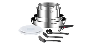 SET INGENIO SARTEN 22+26 CAZO 16+18 CON TAPA+MANGO+3 UTENSILIOS SET COCINA INGENIO 10PZAS
