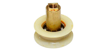 Mobiliario de baño - RODAMIENTO MAMPARA TUBO 24 MM BLANCO 12UDS