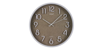 RELOJ DE PARED REDONDO 30CM TEXTIL
