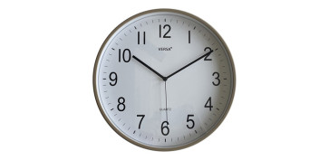 RELOJ DE PARED REDONDO 30CM GRIS CLARO