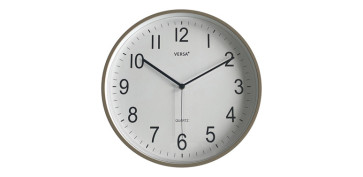 RELOJ DE PARED REDONDO 35CM GRIS CLARO