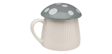 Vajillas - TAZA CON TAPA SETA GRIS 0,39L