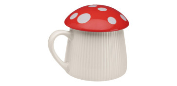 Vajillas - TAZA CON TAPA SETA ROJA 0,39L