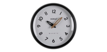RELOJ DE PARED REDONDO MARCO NEGRO 6X24,4X24,4CM