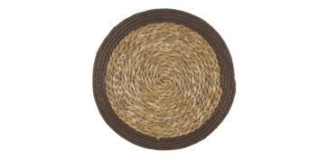 Textil y costura - SALVAMANTEL YUTE MARRON Ø 35CM