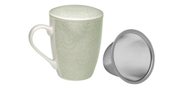 Vajillas - TAZA INFUSION AZUL CON TAPA 0,35L 8,5X8,5X10,2CM