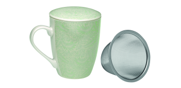 Vajillas - TAZA INFUSION AZUL CON TAPA 0,35L 8,5X8,5X10,2CM