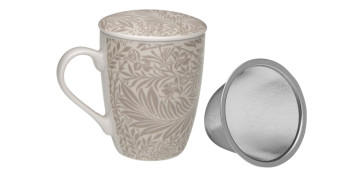 Vajillas - TAZA INFUSION GRIS CON TAPA 0,35L 8,5X8,5X10,2CM