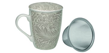 Vajillas - TAZA INFUSION GRIS CON TAPA 0,35L 8,5X8,5X10,2CM