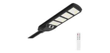 FAROLA SOLAR INDUSTRIAL NEGRO SENSOR PIR 15W 2000LM 6500K IP54