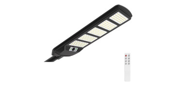FAROLA SOLAR INDUSTRIAL NEGRO SENSOR PIR 20W 3000LM 6500K IP54