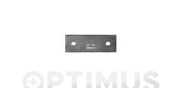 Alambre, muelles y sirgas - PLACA CARTELA 2 AGUJEROS 60 MM 100UDS