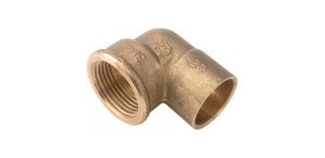 Conducción Cobre y aleacion - CODO HEMBRA 90GCU LATON 1/2 X 18 25 UDS
