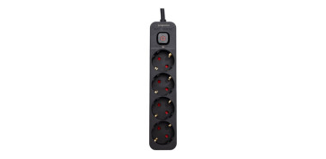 Cables - BASE MULTIPLE CON INTERRUPTOR NEGRO 4 TOMAS 1,5MT