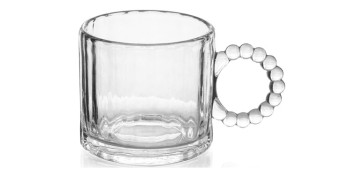 Vajillas - MUG VIDRIO RAYADO 2 UDS 31CL