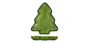 Vajillas - PLATO PRESENTACION ARBOL VERDE 20X17X2,5