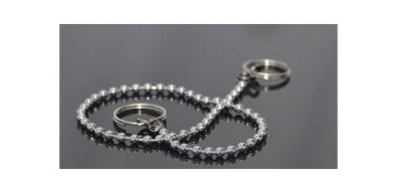 Complementos de fontaneria - CADENA CON ANILLAS LATON CROMADO 25 UDS 3,2 MM X 25 CM COLOR PLATA